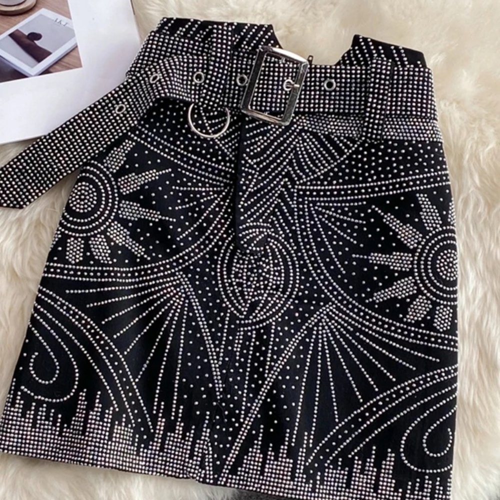 Embellished Mini Skirt